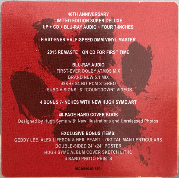 Rush : Signals (40th Anniversary) (LP, Album, RE, RM + 4x7", Single + CD, Album, RE, )