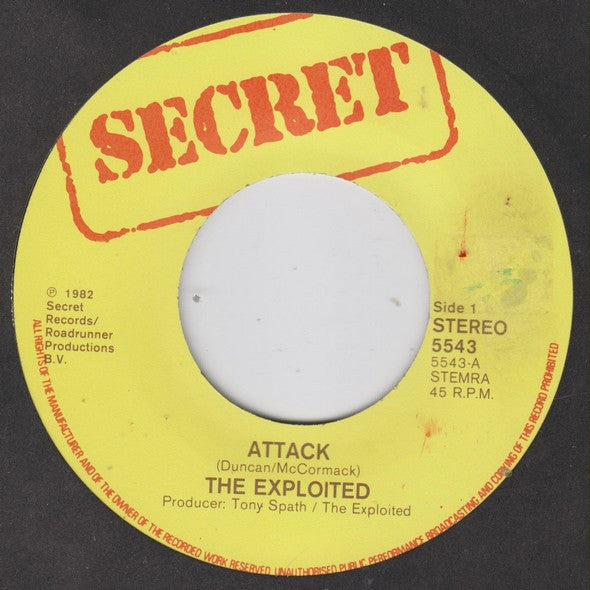 The Exploited : Attack / Alternative (7", Single)