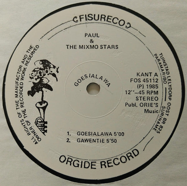 Paul & The Mixmo Stars : Goesialawa (12")