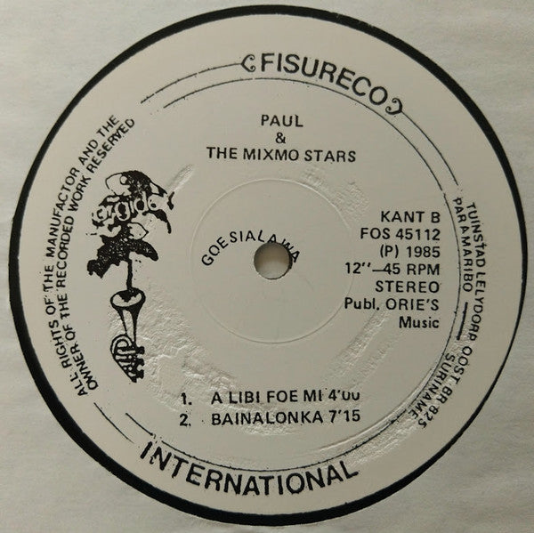 Paul & The Mixmo Stars : Goesialawa (12")