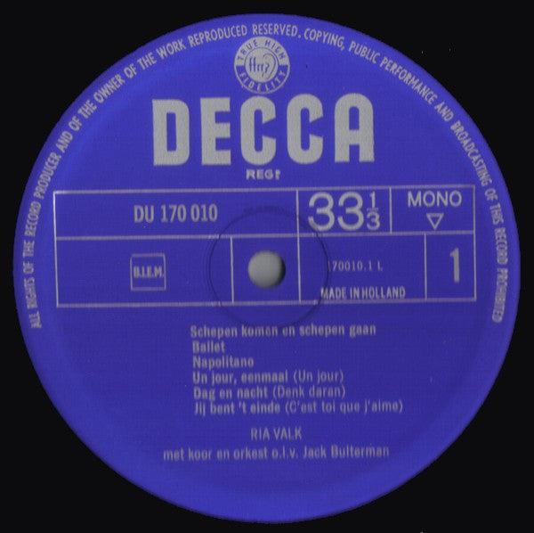 Ria Valk : Ria Valk (LP, Album, Mono)