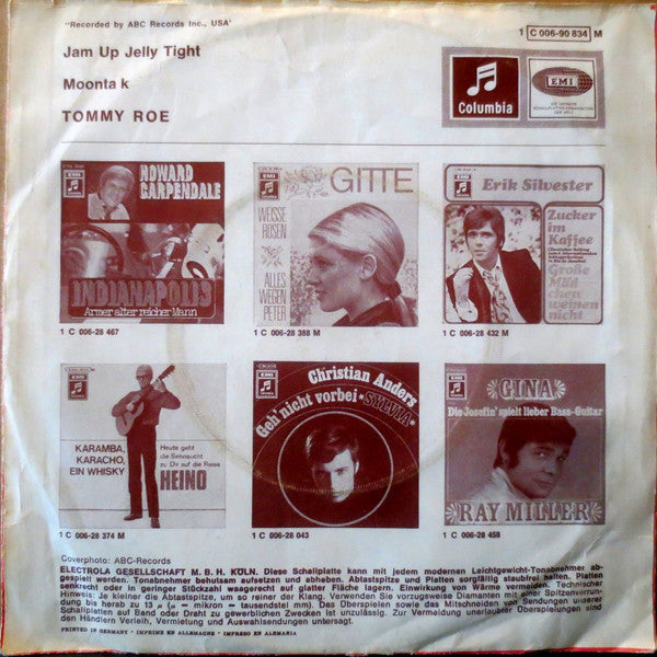 Tommy Roe : Jam Up Jelly Tight / Moontalk (7", M/Print)