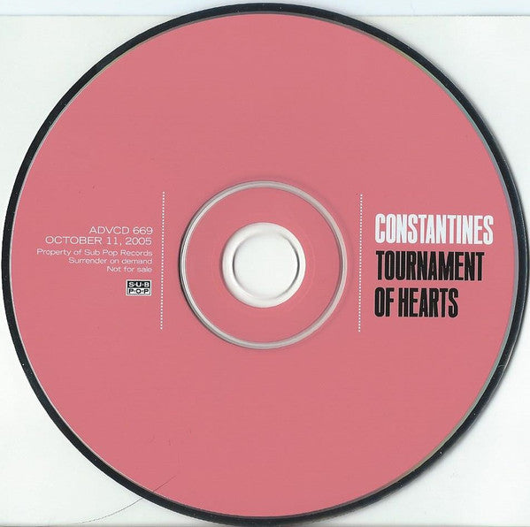 Constantines : Tournament Of Hearts (CD, Album, Promo)