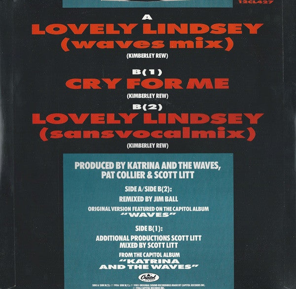 Katrina And The Waves : Lovely Lindsey (12")