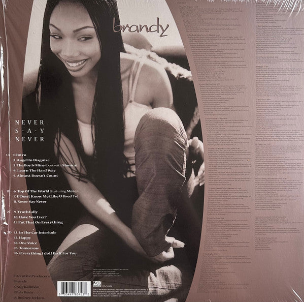 Brandy (2) : Never Say Never (2xLP, Album, Ltd, RE, Cry)