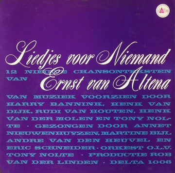 Various : Ernst van Altena Liedjes Voor Niemand (LP)