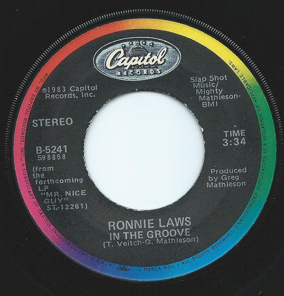 Ronnie Laws : In The Groove (7")