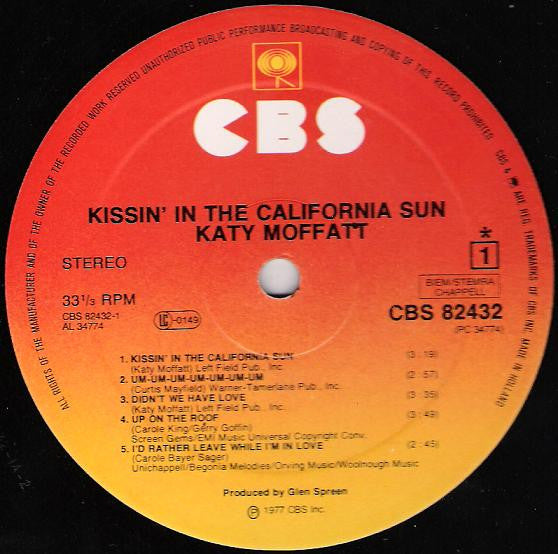 Katy Moffatt : Kissin' In The California Sun (LP, Album)