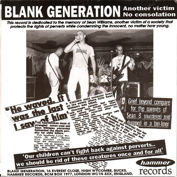 Blank Generation : Another Victim (7", Single)