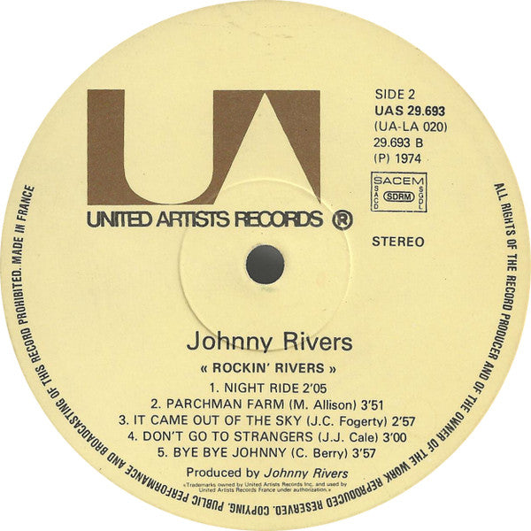 Johnny Rivers : Rockin' Rivers (LP, Album)