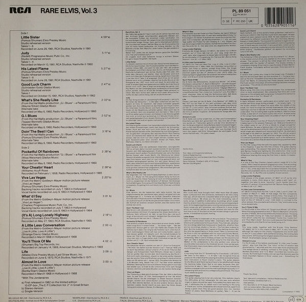 Elvis Presley : Rare Elvis Vol. 3 (LP, Comp)