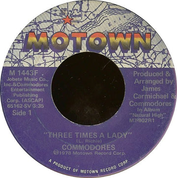 Commodores : Three Times A Lady (7", Single)