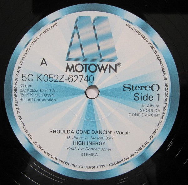 High Inergy : Shoulda Gone Dancin' (12")