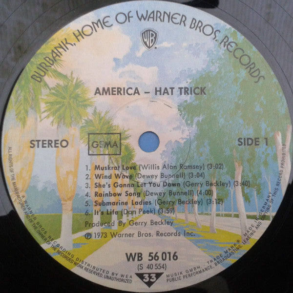 America (2) : Hat Trick (LP, Album)