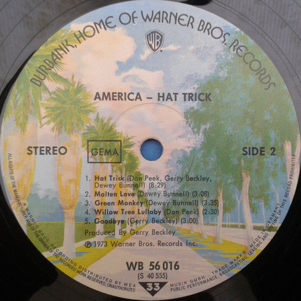 America (2) : Hat Trick (LP, Album)