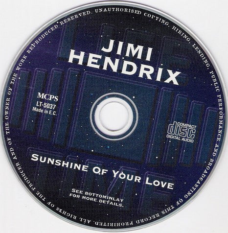 Jimi Hendrix : Sunshine Of Your Love (CD, RE)