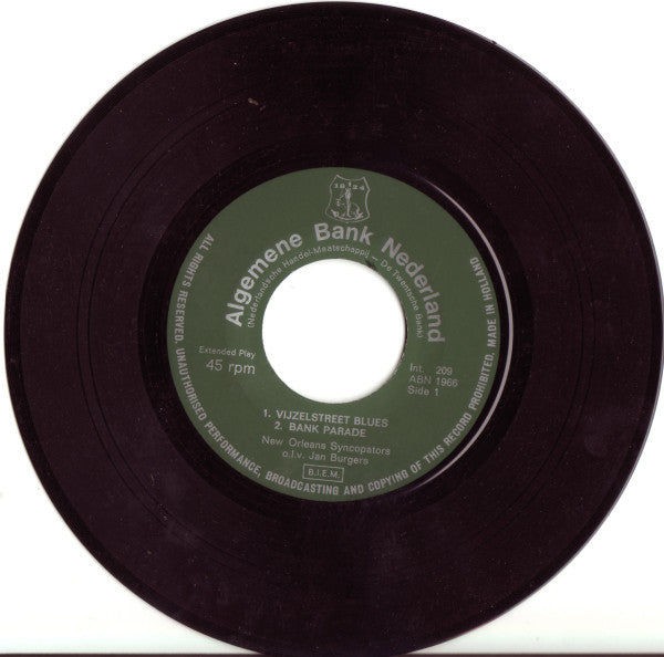 The New Orleans Syncopators : Jazz At The Bank (7", EP)
