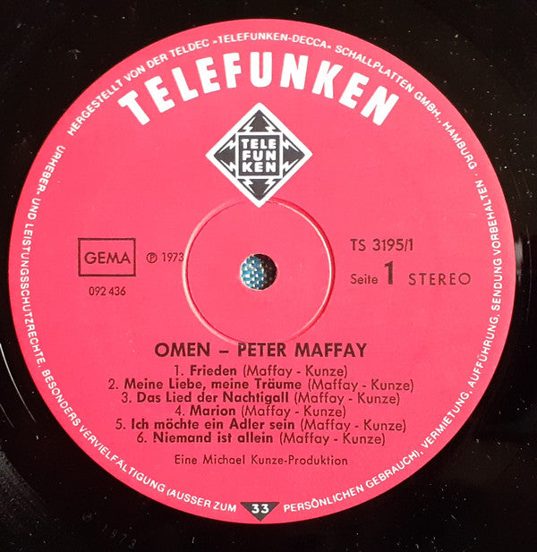 Peter Maffay : Omen (2xLP, Album, Gat)