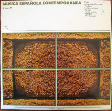 Laboratorio de Interpretación Musical - Josep Lluis Berenguer / Francisco Cano / Tomás Marco / Alfredo Aracil : Música Española Comtemporánea (LP)