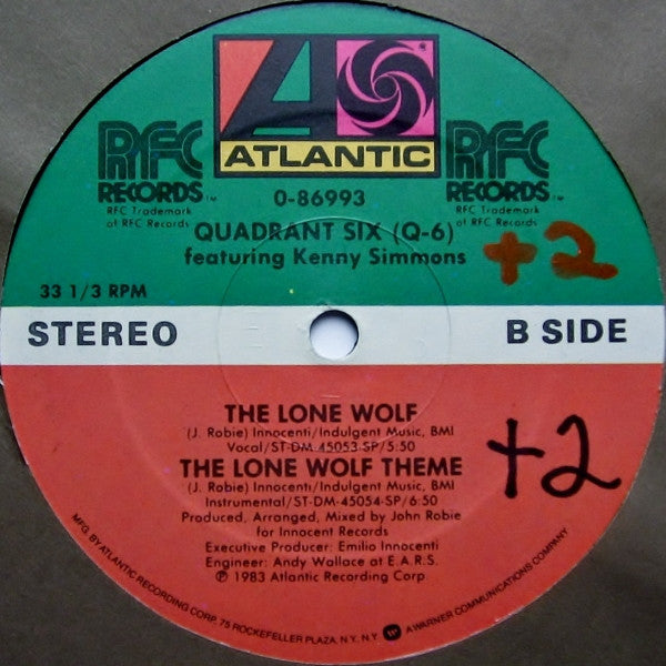 Quadrant Six featuring Kenny Simmons : The Lone Wolf (12")