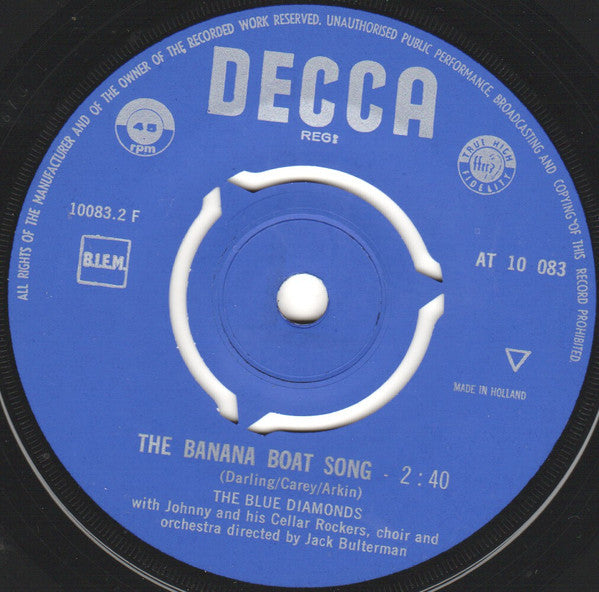 The Blue Diamonds : Show Me The Way To Go Home / The Banana Boat Song (7", Single)