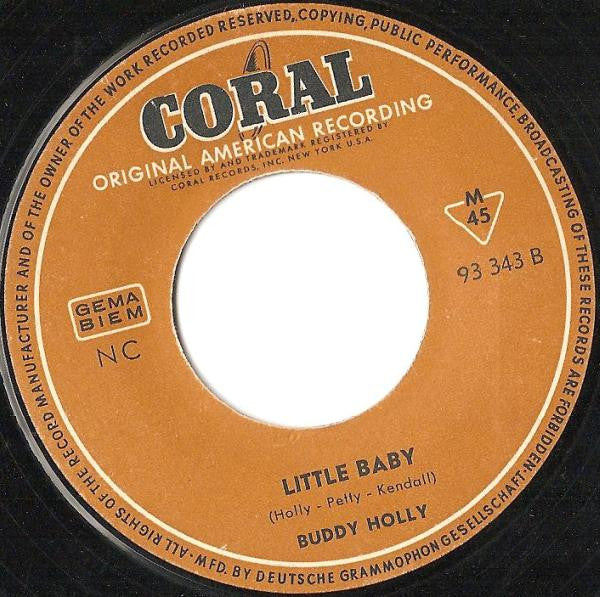 Buddy Holly : Look At Me (7", Single, Mono)