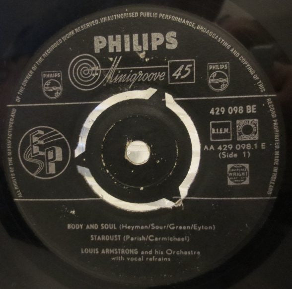 Louis Armstrong And His Orchestra : Louis Armstrong And His Orchestra (7", EP)