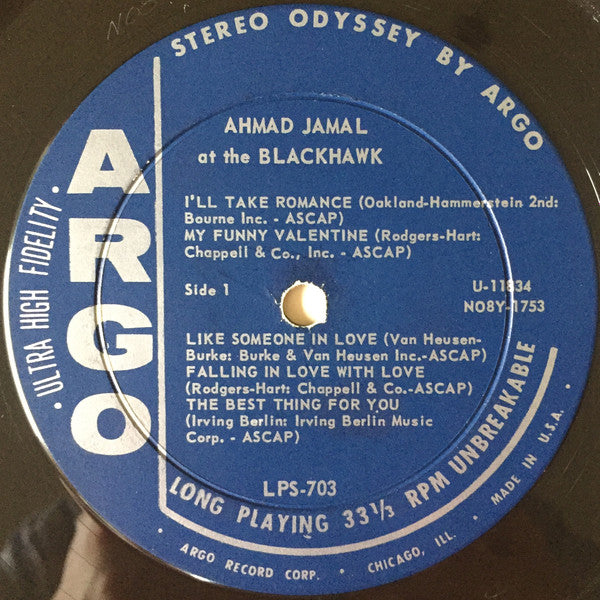 Ahmad Jamal : At The Blackhawk (LP, Album)