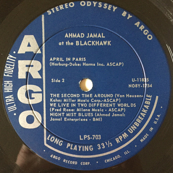 Ahmad Jamal : At The Blackhawk (LP, Album)