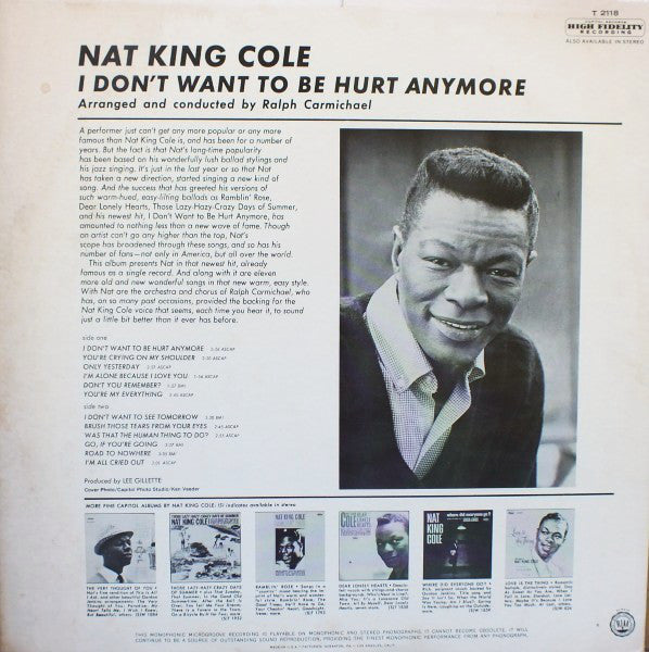 Nat King Cole : I Don't Want To Be Hurt Anymore (LP, Album, Mono, Los)