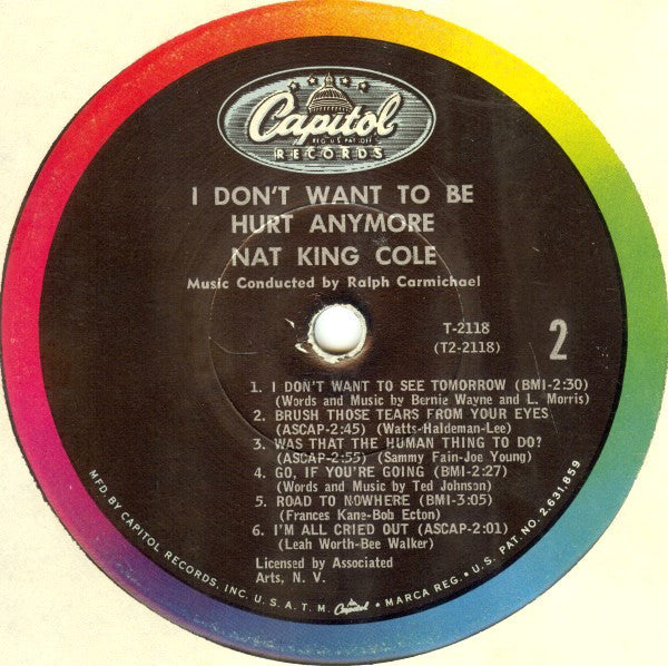 Nat King Cole : I Don't Want To Be Hurt Anymore (LP, Album, Mono, Los)