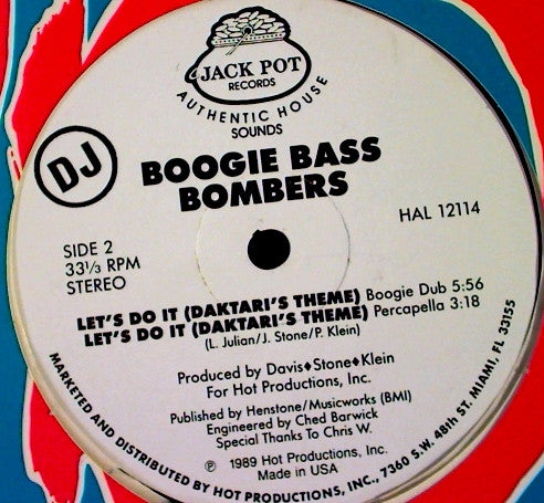 Boogie Bass Bombers : Let's Do It (Daktari's Theme) (12", Promo)