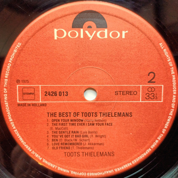 Toots Thielemans : The Best Of Toots Thielemans (LP, Comp)