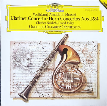 Wolfgang Amadeus Mozart, Orpheus Chamber Orchestra, David Jolley, Charles Neidich : Clarinet Concerto - Horns Concertos Nos. 1 & 4 (LP)