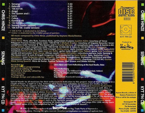 Chris Hinze : Senang (CD, Album)
