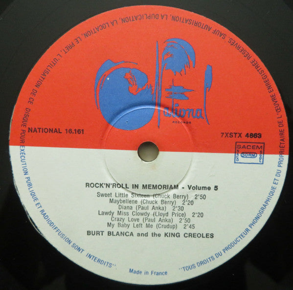 Burt Blanca And The King Créoles* : Rock “n” Roll In Memoriam - Vol.5 (LP)
