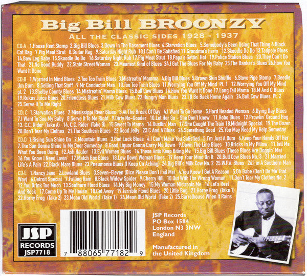Big Bill Broonzy : All The Classic Sides 1928 - 1937 (5xCD, Comp + Box)