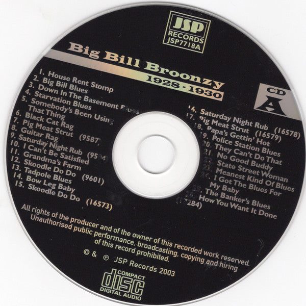 Big Bill Broonzy : All The Classic Sides 1928 - 1937 (5xCD, Comp + Box)