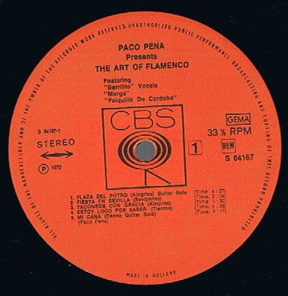 Paco Peña : Paco Peña Presents The Art Of Flamenco (LP, Album)