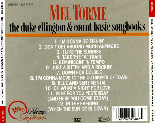 Mel Tormé : The Duke Ellington & Count Basie Songbooks (CD, Album, RE, RM)