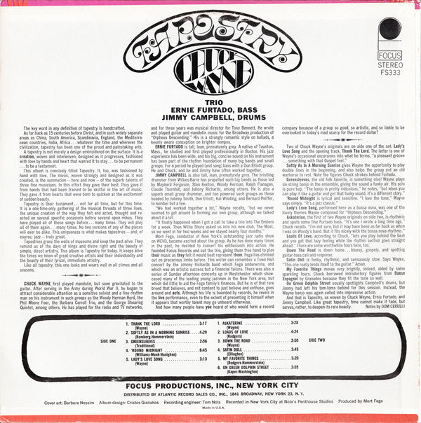 The Chuck Wayne Trio : Tapestry (LP)