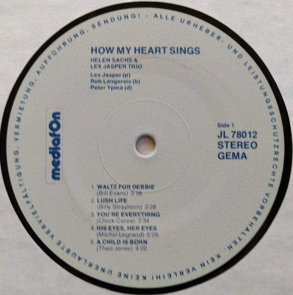 Helen Sachs • Lex Jasper : How My Heart Sings (LP, Album)