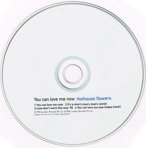 Hothouse Flowers : You Can Love Me Now (CD, Single, Enh)