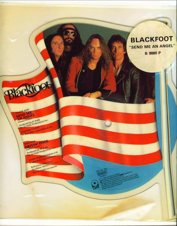 Blackfoot (3) : Send Me An Angel (7", Shape, Pic)