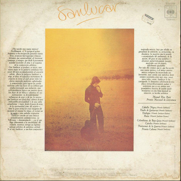 Manolo Sanlúcar : Sanlucar (LP, Album)
