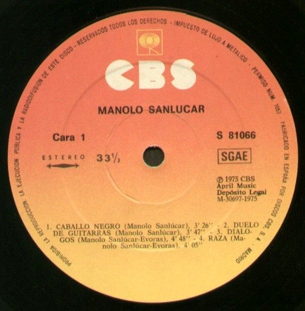 Manolo Sanlúcar : Sanlucar (LP, Album)