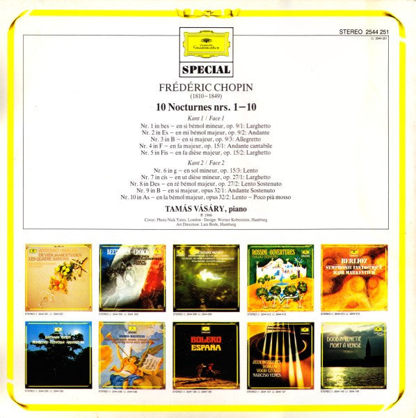 Frédéric Chopin - Tamás Vásáry : Nocturnes 1-10 (LP, RE)