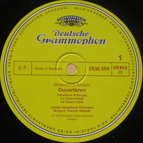Rossini*, London Symphony Orchestra, Claudio Abbado : Ouvertüren (LP)