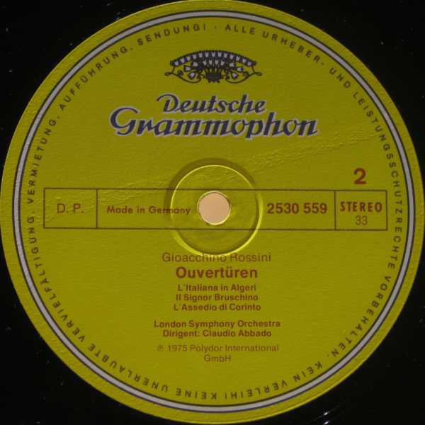 Rossini*, London Symphony Orchestra, Claudio Abbado : Ouvertüren (LP)