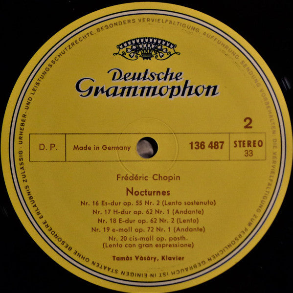 Frédéric Chopin, Tamás Vásáry : Nocturnes Nr. 11-20 (LP, RE)